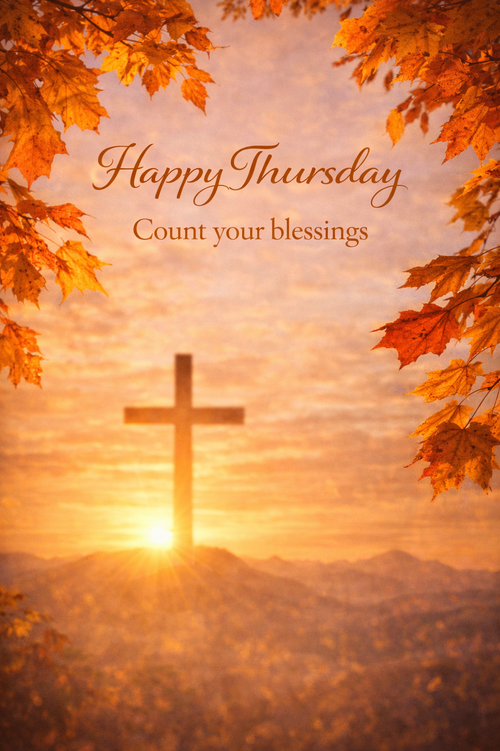 Thursday Blessings -- Autumn Cross Count Your Blessings